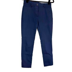LOFT Sutton Skinny Pants Womens 2P Navy Blue Petite Stretch Career Work